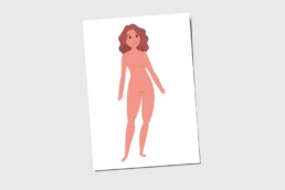 Illustration d'une femme nue pour les activit&eacute;s autour du corps